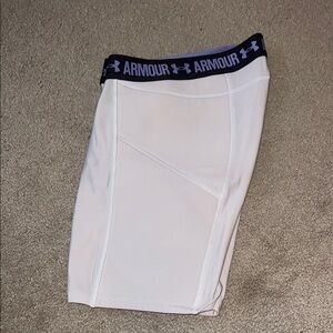 Under Armour White Compression softball sliding shorts